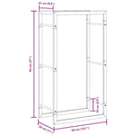 Steel Firewood Rack Matt Black 94cm | HomeAndLiving