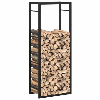 Steel Firewood Rack Matt Black 132cm | HomeAndLiving