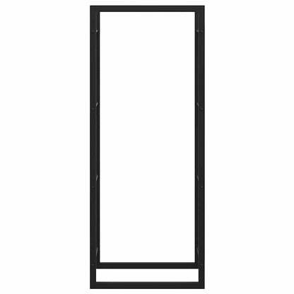 Steel Firewood Rack Matt Black 132cm | HomeAndLiving