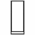 Steel Firewood Rack Matt Black 132cm | HomeAndLiving