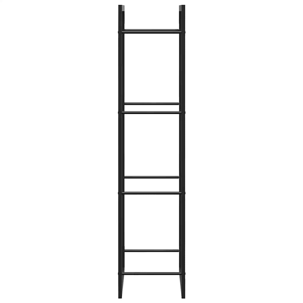 Steel Firewood Rack Matt Black 132cm | HomeAndLiving