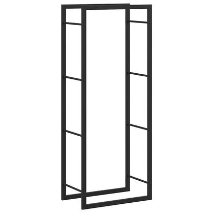 Steel Firewood Rack Matt Black 132cm | HomeAndLiving