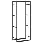 Steel Firewood Rack Matt Black 132cm | HomeAndLiving