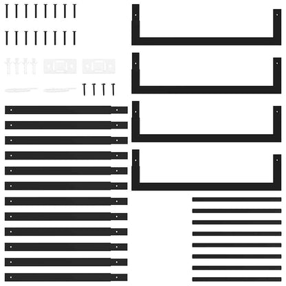Steel Firewood Rack Matt Black 132cm | HomeAndLiving
