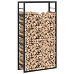 Steel Firewood Rack 154cm Matt Black | HomeAndLiving