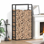 Steel Firewood Rack 154cm Matt Black | HomeAndLiving