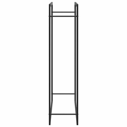 Steel Firewood Rack Matt Black 110x116cm | HomeAndLiving