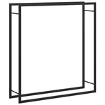 Steel Firewood Rack Matt Black 110x116cm | HomeAndLiving