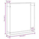 Steel Firewood Rack Matt Black 110x116cm | HomeAndLiving