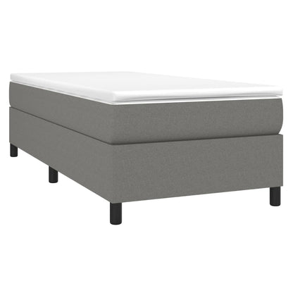 King Single Box Spring Bed Frame Dark Grey | HomeAndLiving