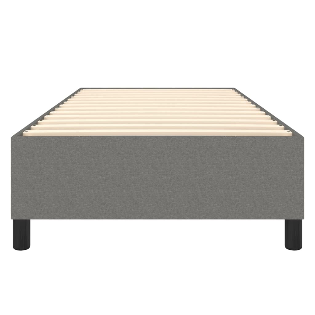 King Single Box Spring Bed Frame Dark Grey | HomeAndLiving