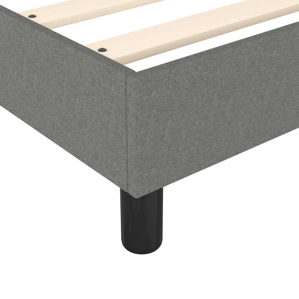 King Single Box Spring Bed Frame Dark Grey | HomeAndLiving