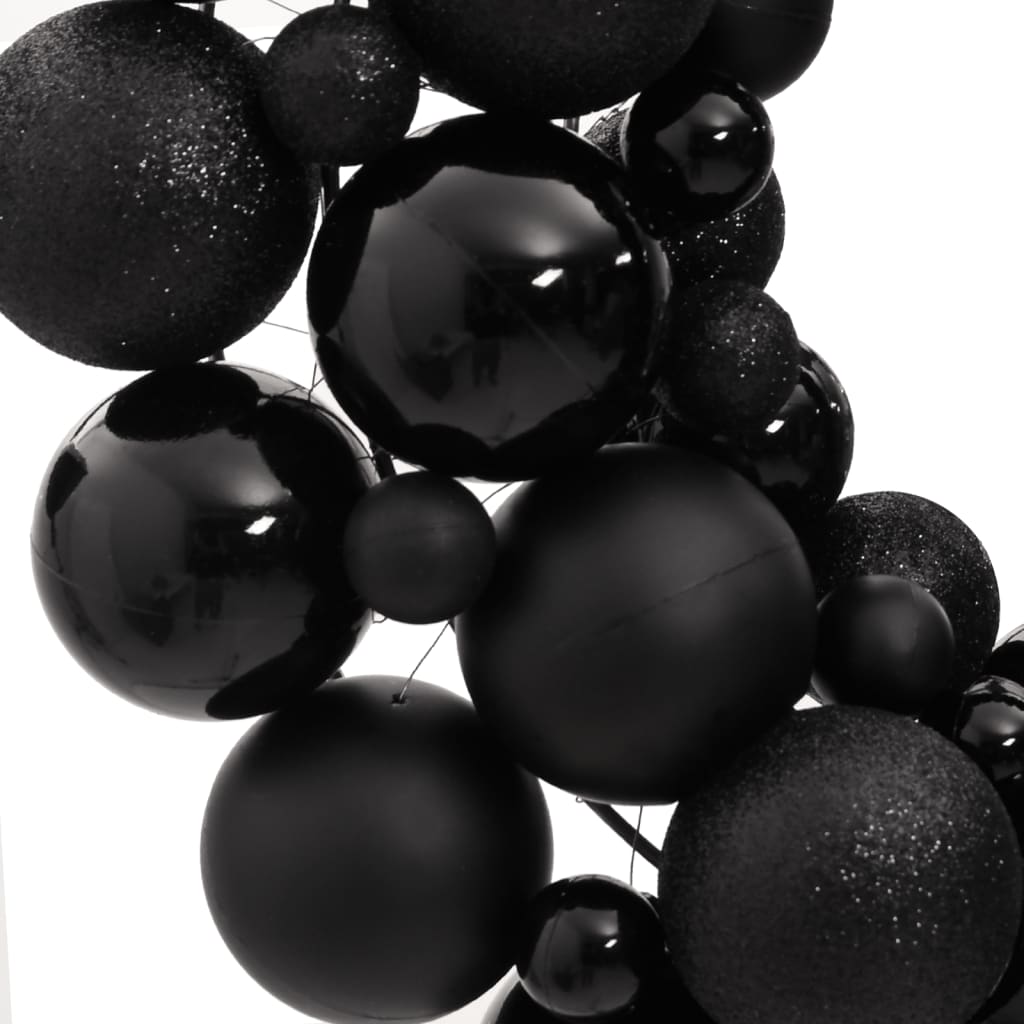 Christmas Wreath Black Polystyrene