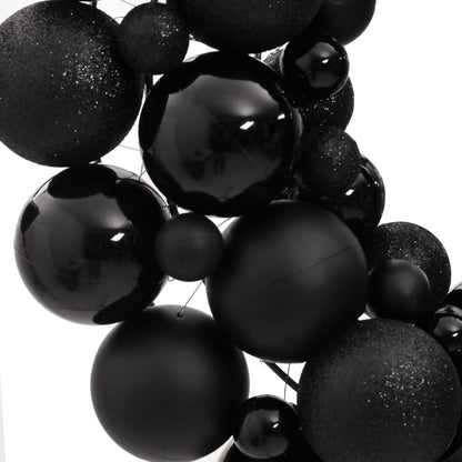Christmas Wreath Black Polystyrene