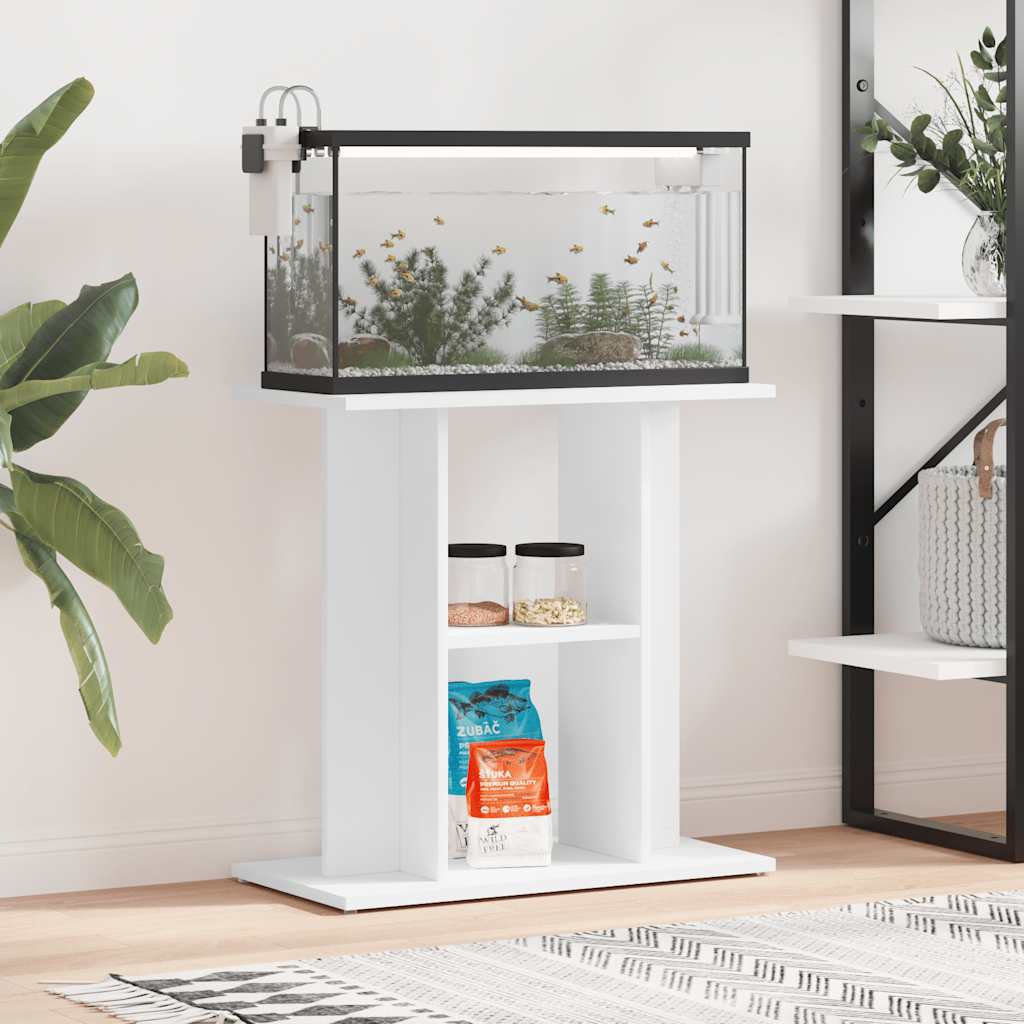 Aquarium Stand 60x30x60cm White Engineered Wood | HomeAndLiving