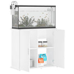 Aquarium Stand White 81cm Engineered Wood | HomeAndLiving