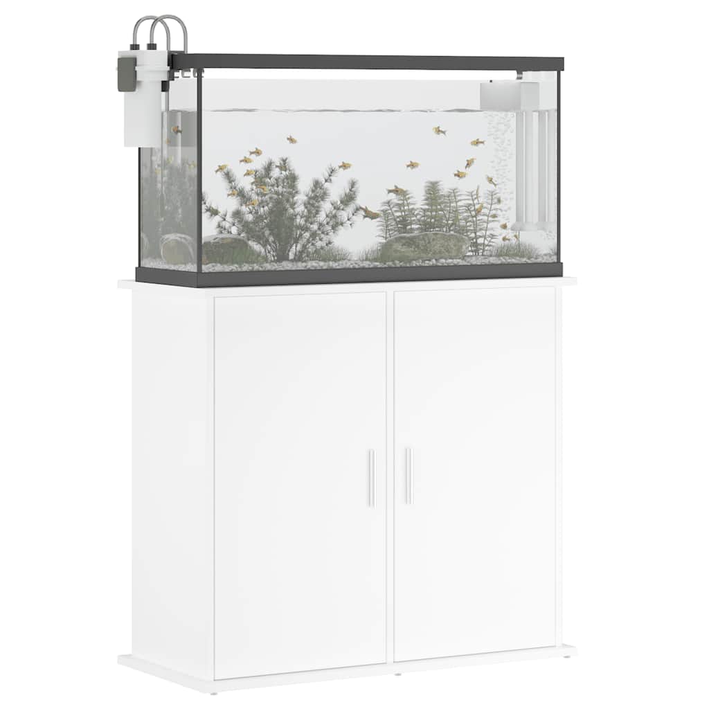 Aquarium Stand White 81cm Engineered Wood | HomeAndLiving