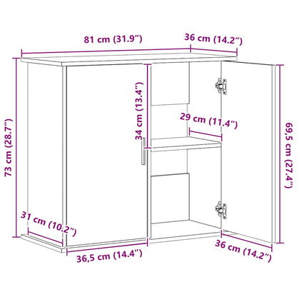 Aquarium Stand White 81cm Engineered Wood | HomeAndLiving