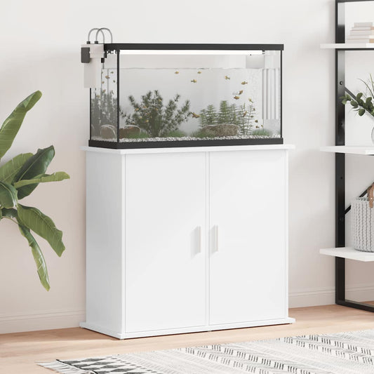 Aquarium Stand White 81cm Engineered Wood | HomeAndLiving