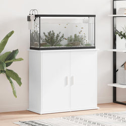 Aquarium Stand White 81cm Engineered Wood | HomeAndLiving
