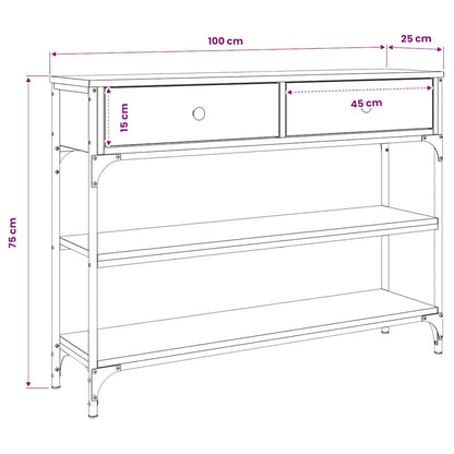 Console Table Sonoma Oak 100cm Hallway Entry | HomeAndLiving