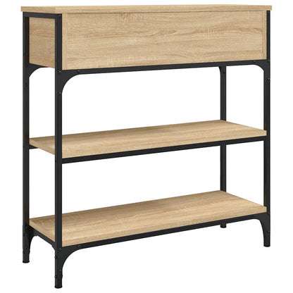 Sonoma Oak Console Table Metal Frame Shelf | HomeAndLiving