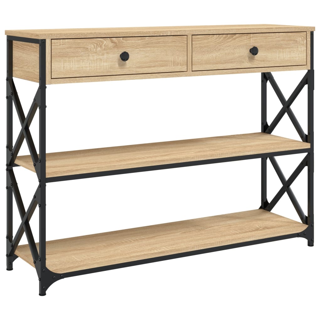 Console Table Sonoma Oak 100cm X-Frame Legs | HomeAndLiving