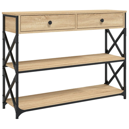 Console Table Sonoma Oak 100cm X-Frame Legs | HomeAndLiving