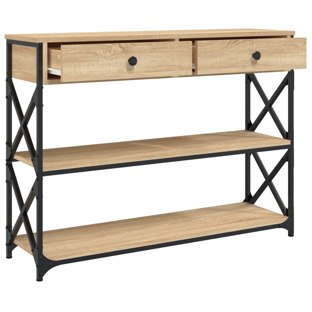 Console Table Sonoma Oak 100cm X-Frame Legs | HomeAndLiving