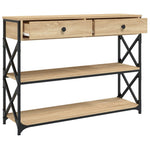 Console Table Sonoma Oak 100cm X-Frame Legs | HomeAndLiving