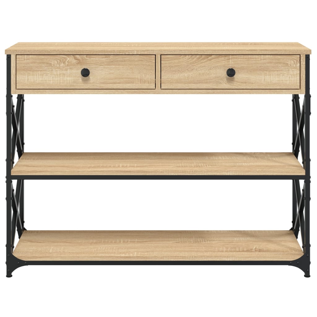 Console Table Sonoma Oak 100cm X-Frame Legs | HomeAndLiving