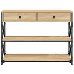 Console Table Sonoma Oak 100cm X-Frame Legs | HomeAndLiving