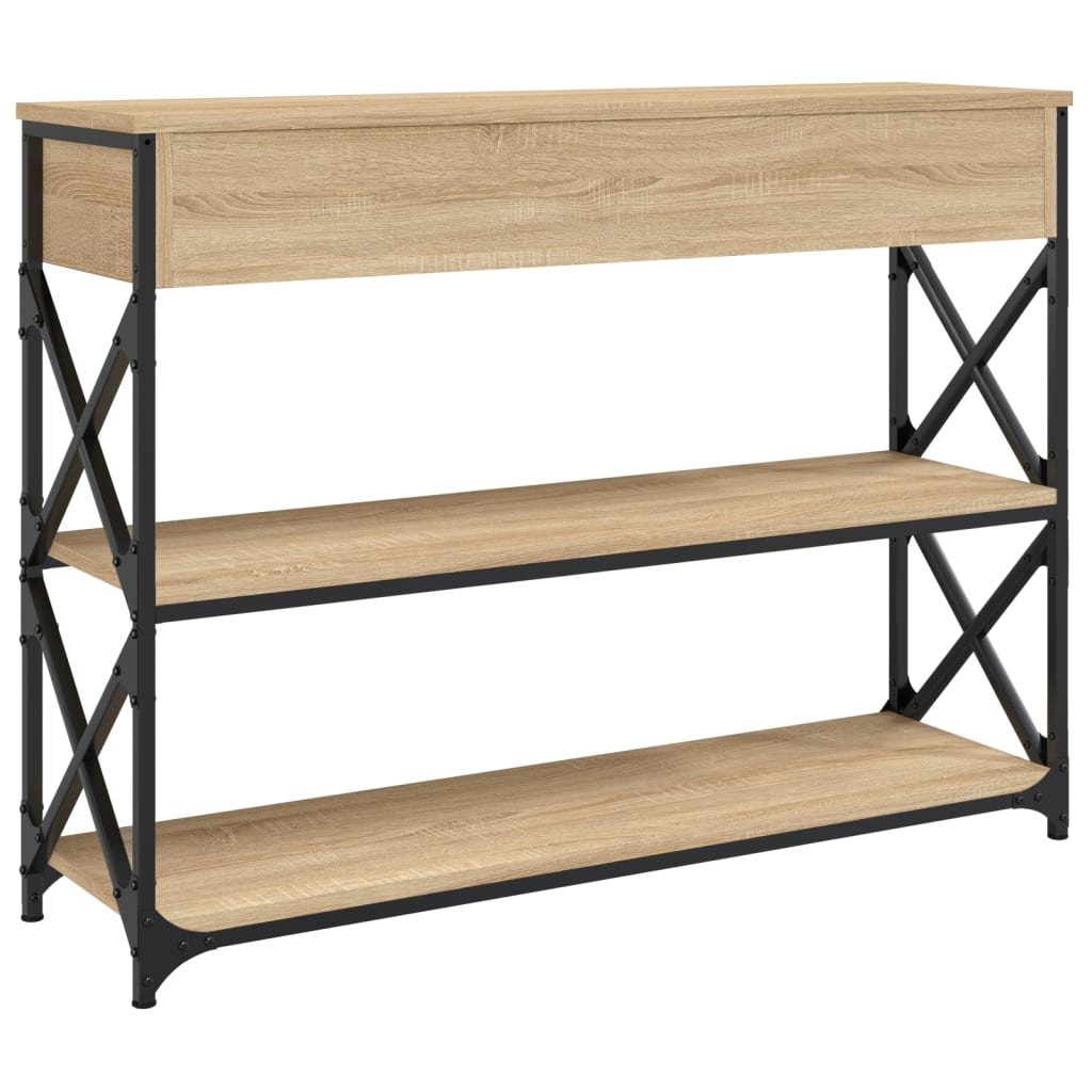 Console Table Sonoma Oak 100cm X-Frame Legs | HomeAndLiving
