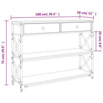 Console Table Sonoma Oak 100cm X-Frame Legs | HomeAndLiving