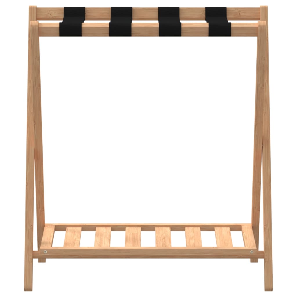 Bamboo Luggage Rack Foldable 2-Shelf | HomeAndLiving