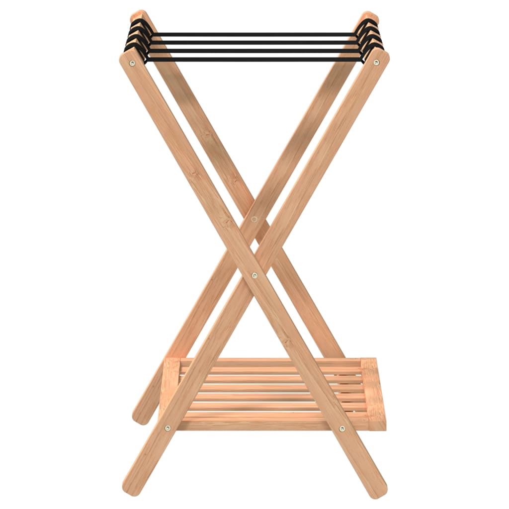Bamboo Luggage Rack Foldable 2-Shelf | HomeAndLiving