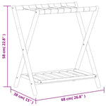 Bamboo Luggage Rack Foldable 2-Shelf | HomeAndLiving
