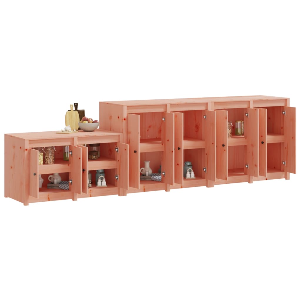 Outdoor Kitchen Cabinets 3 pcs Solid Wood Douglas - 106×55×64cm