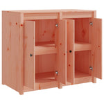 Outdoor Kitchen Cabinet White/Brown Solid Wood