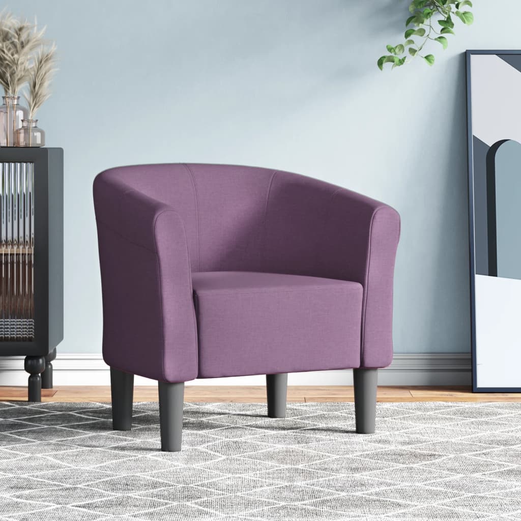 Tub Chair Wine Red/Grey/Black/Purple Fabric