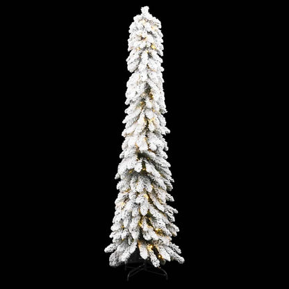 Artificial Pre-lit Christmas Tree with 100 LEDs and Flocked Snow