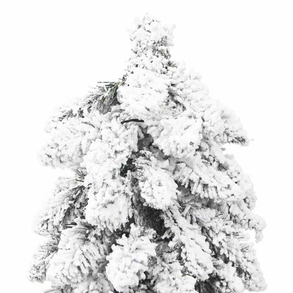 Artificial Pre-lit Christmas Tree with 100 LEDs and Flocked Snow