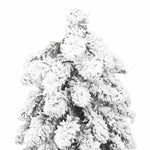 Artificial Pre-lit Christmas Tree with 100 LEDs and Flocked Snow