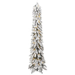 Artificial Pre-lit Christmas Tree with 100 LEDs and Flocked Snow