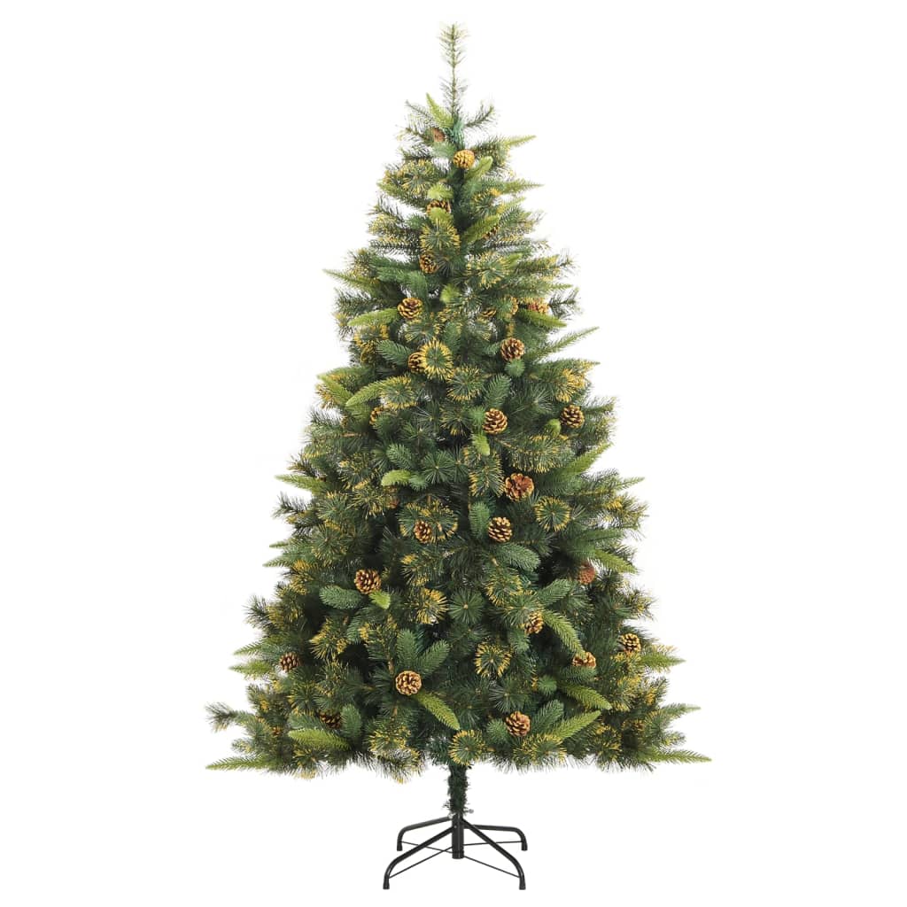 Naturally Enchanting: Artificial Hinged Christmas Tree with Cones