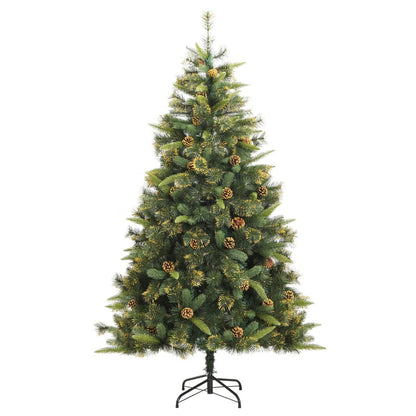 Naturally Enchanting: Artificial Hinged Christmas Tree with Cones
