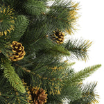 Naturally Enchanting: Artificial Hinged Christmas Tree with Cones