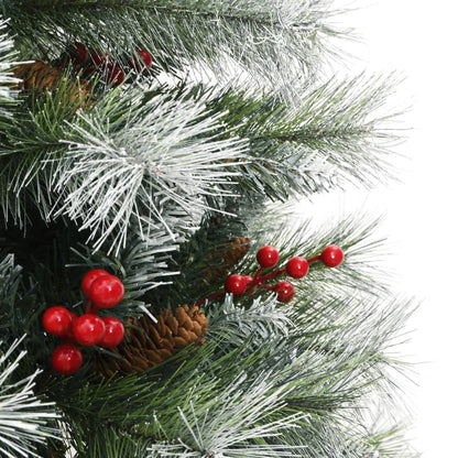 Artificial Hinged Christmas Tree with Cones & Berries