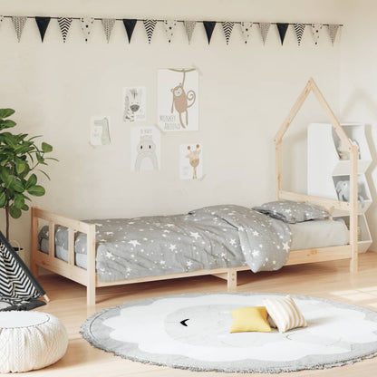 Kids Bed Frame Single Solid Wood Pine