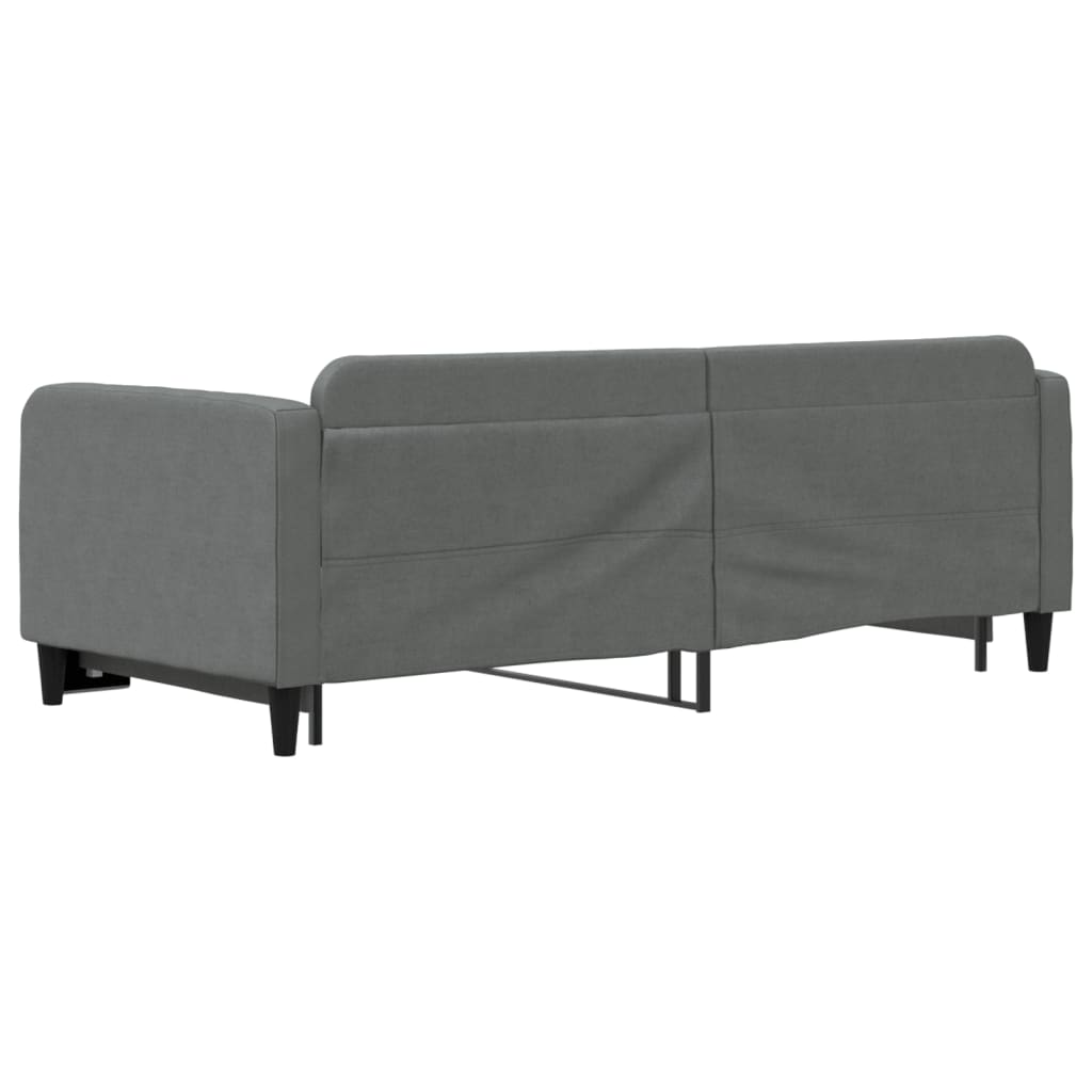 Daybed with Trundle Dark Grey Single Size